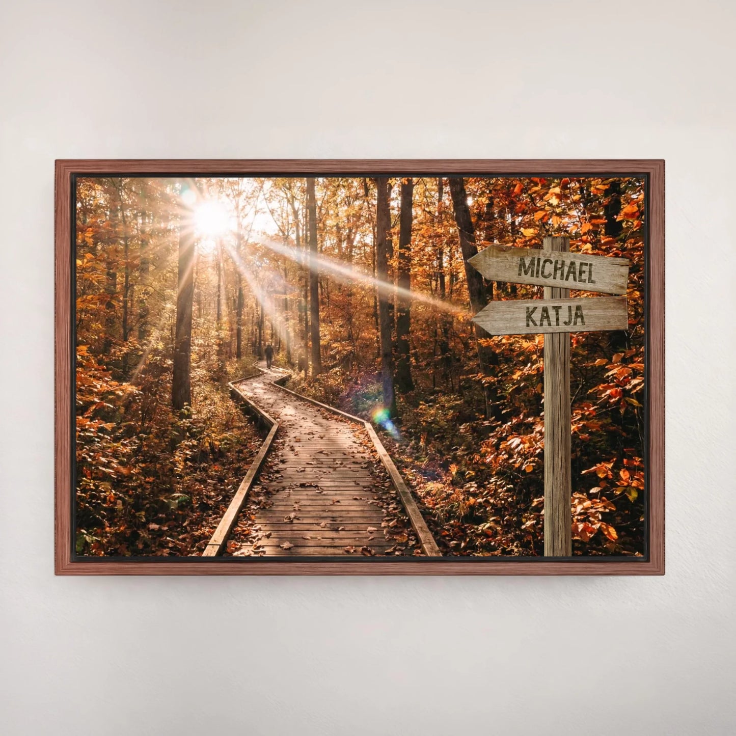 Personalisierte Leinwand "Herbstwald" - Vechteshop