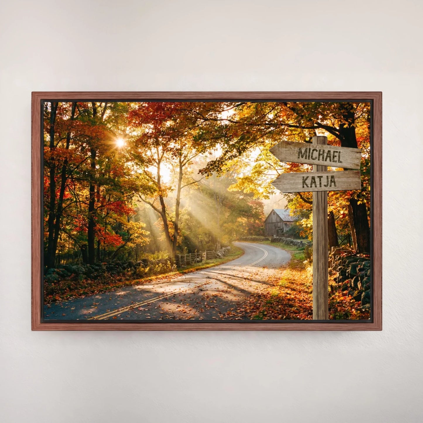 Personalized canvas "Autumn Street"