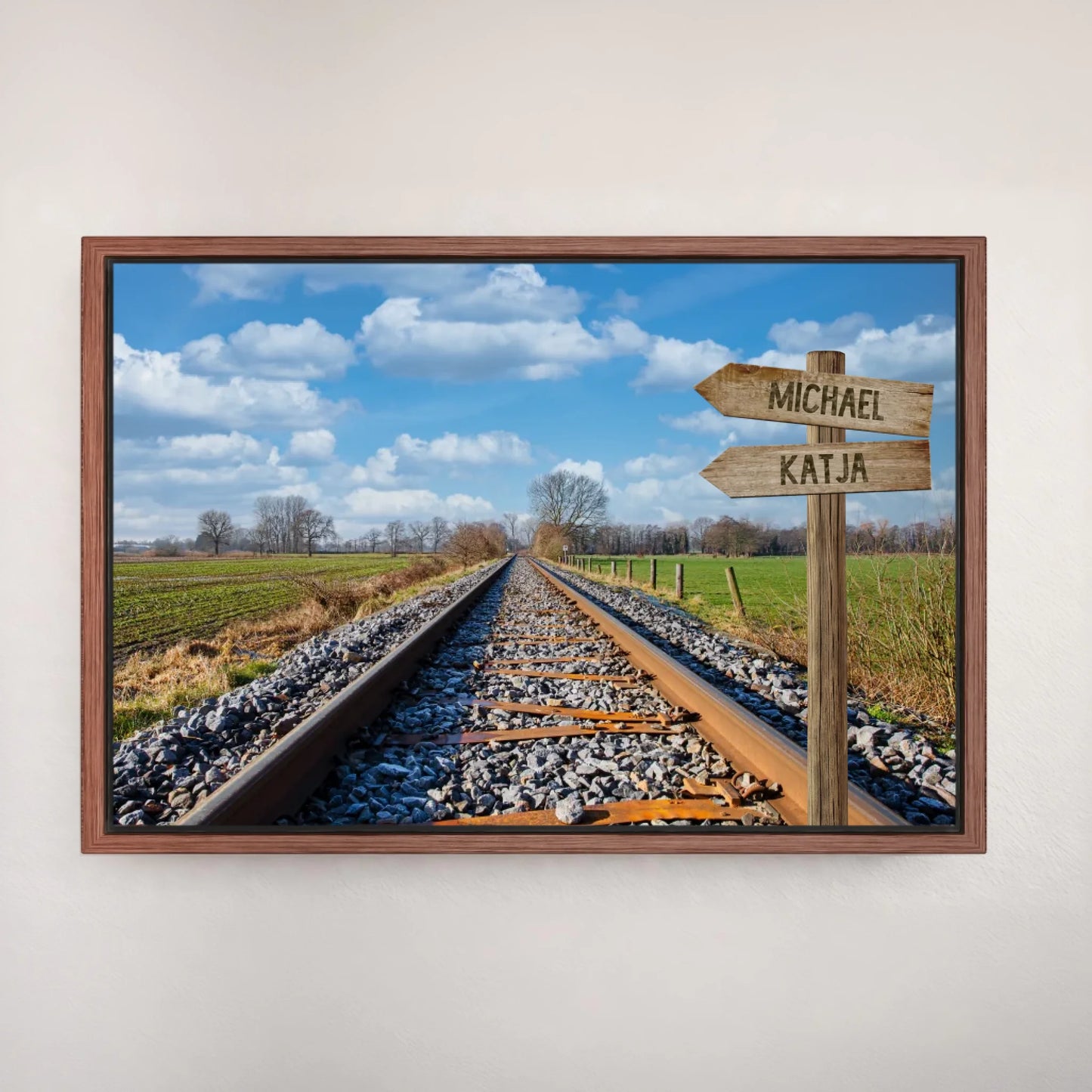 Personalisierte Leinwand "Bahnweg" - Vechteshop