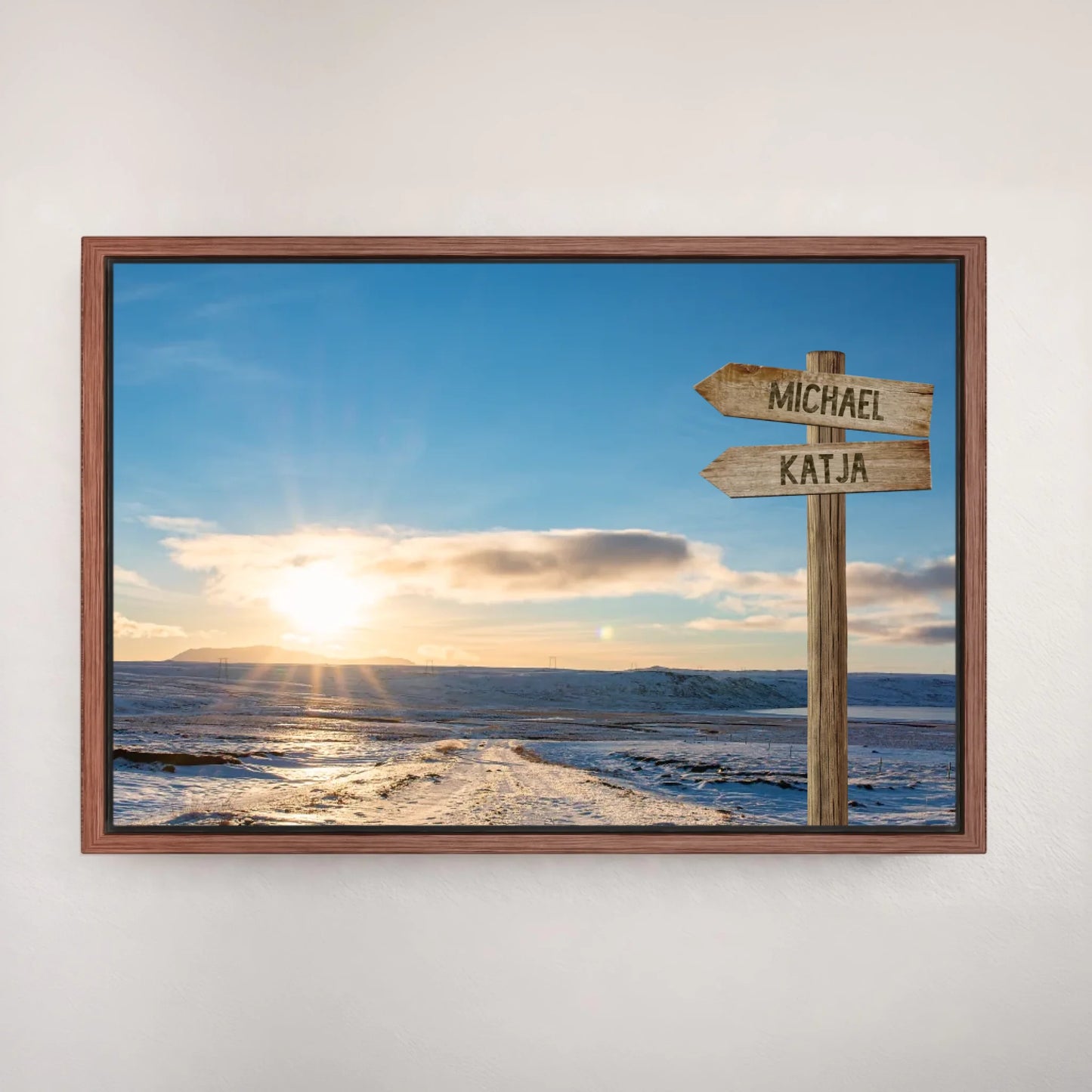 Personalisierte Leinwand "Eisweg" - Vechteshop