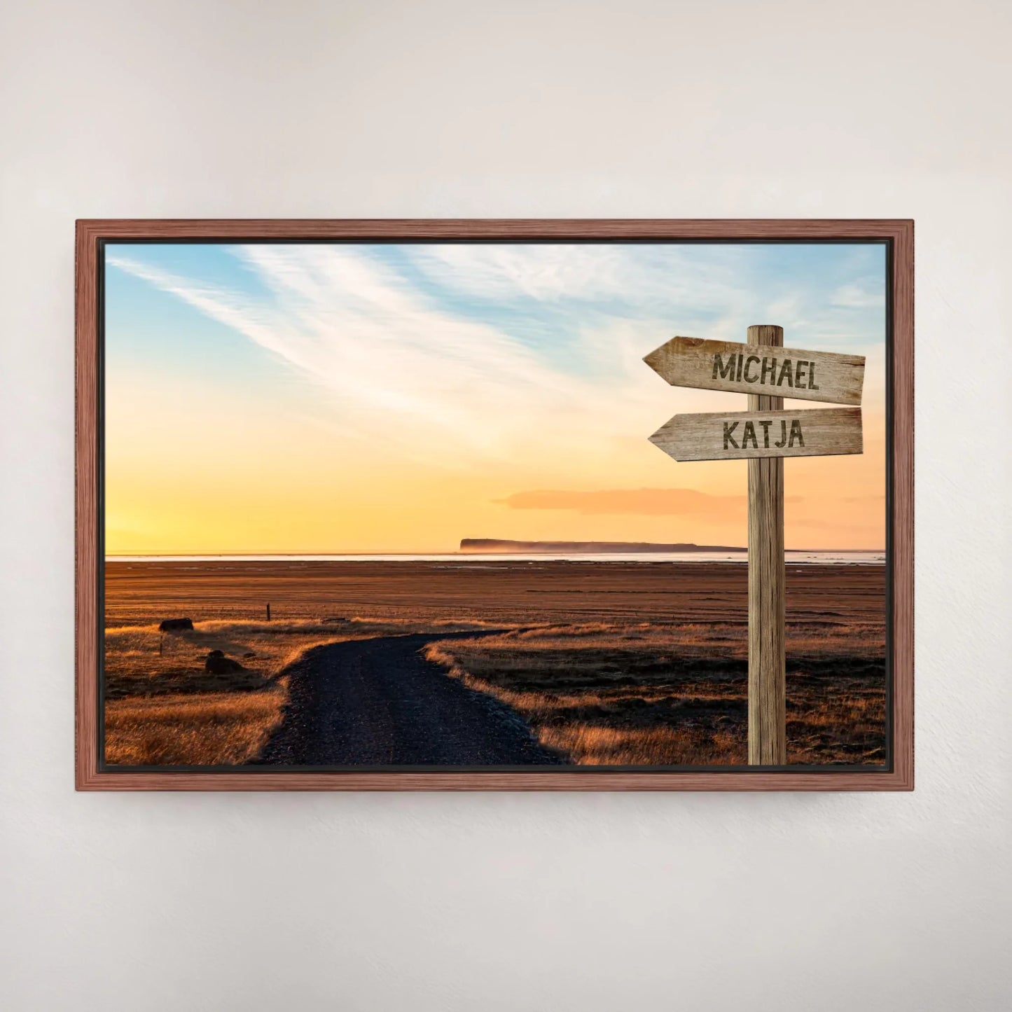 Personalized canvas print "Sunset"
