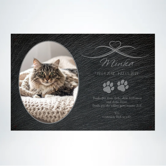 Gedenktafel Katze personalisierbar