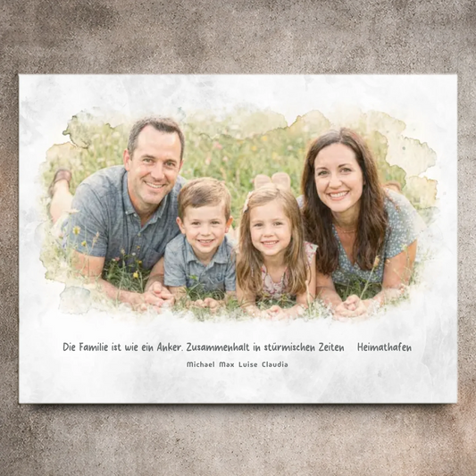 Personalisierbare Leinwand Familie