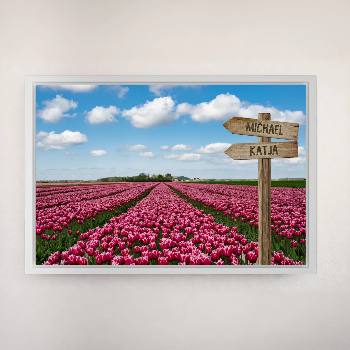 Personalized canvas "Tulip Field"