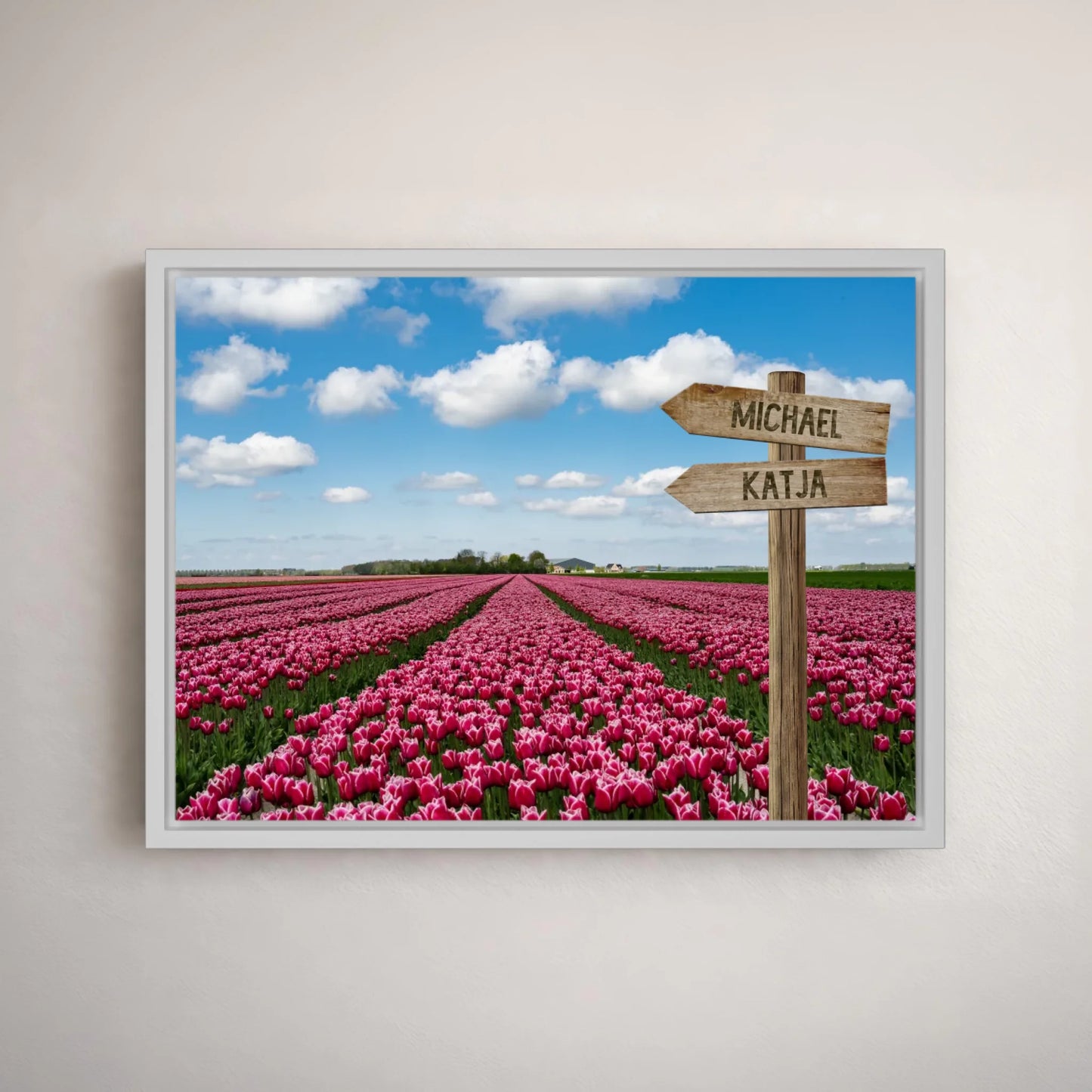 Personalized canvas "Tulip Field"