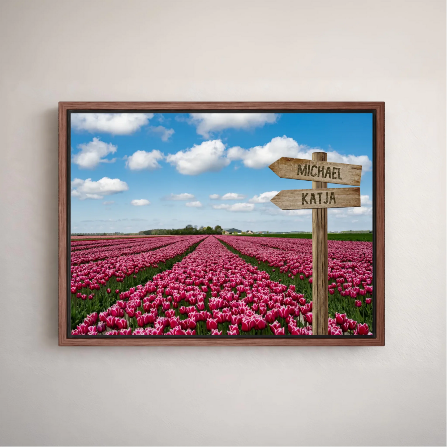 Personalized canvas "Tulip Field"