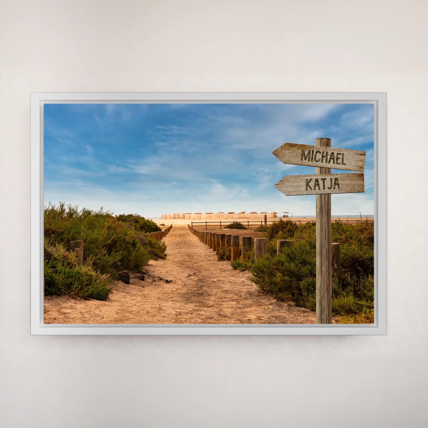 Personalisierte Leinwand "Strandweg" - Vechteshop
