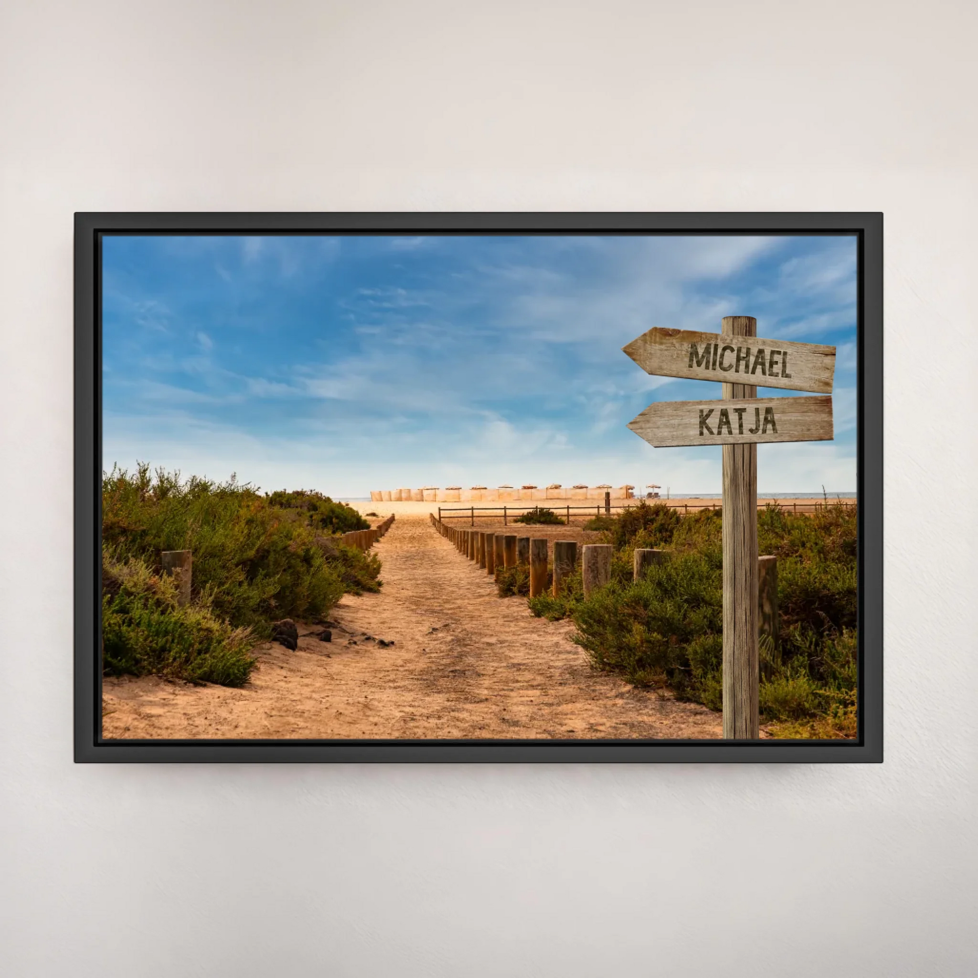 Personalisierte Leinwand "Strandweg" - Vechteshop
