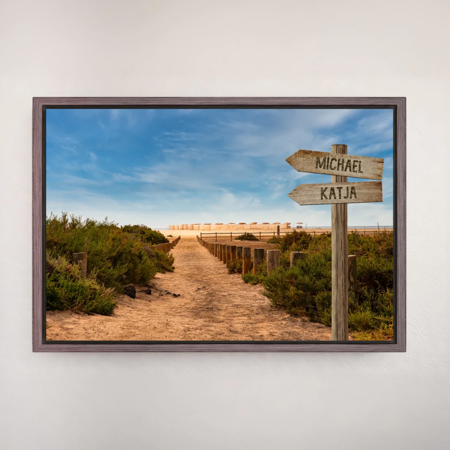 Personalisierte Leinwand "Strandweg" - Vechteshop