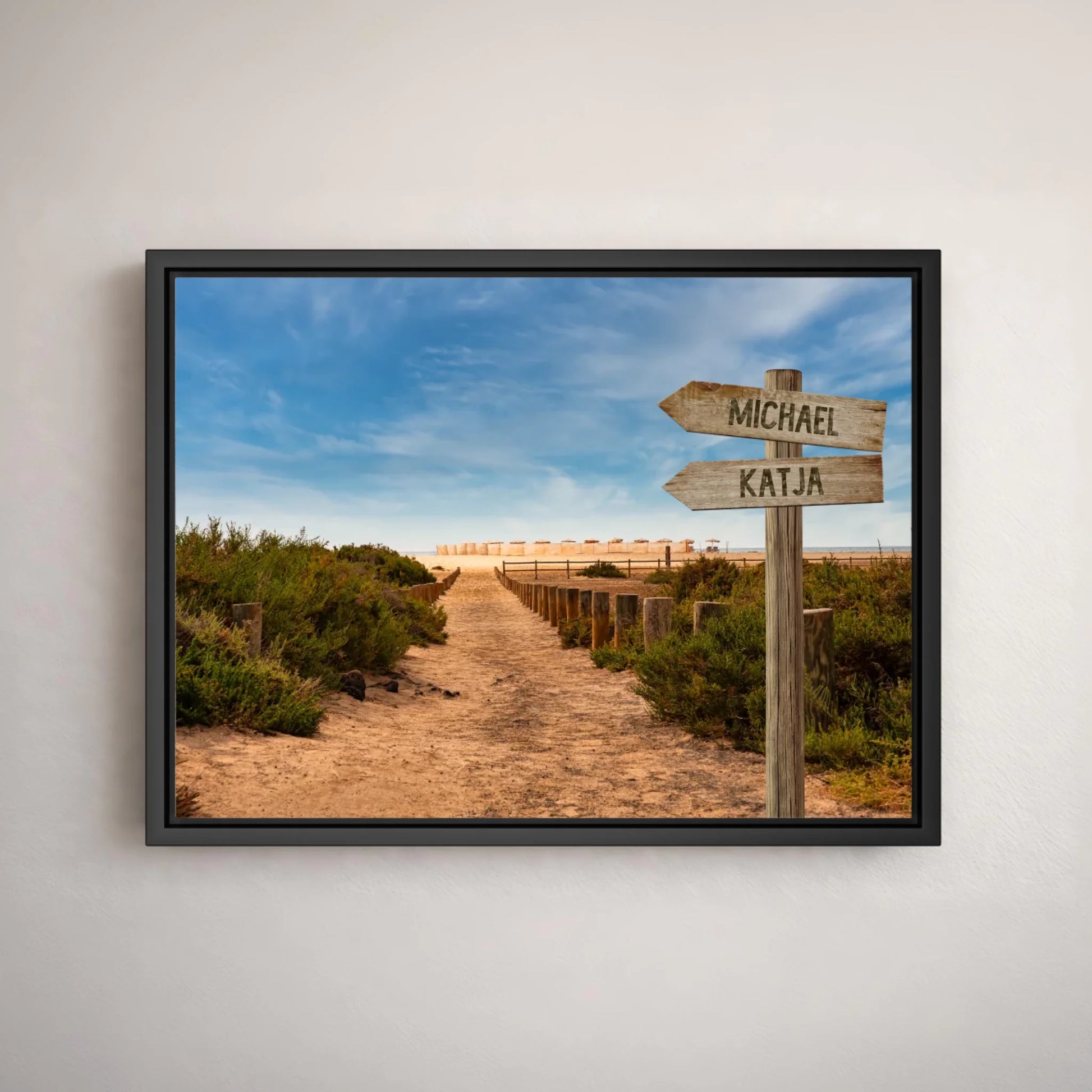 Personalisierte Leinwand "Strandweg" - Vechteshop