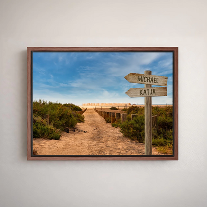 Personalized canvas "Beach Path"