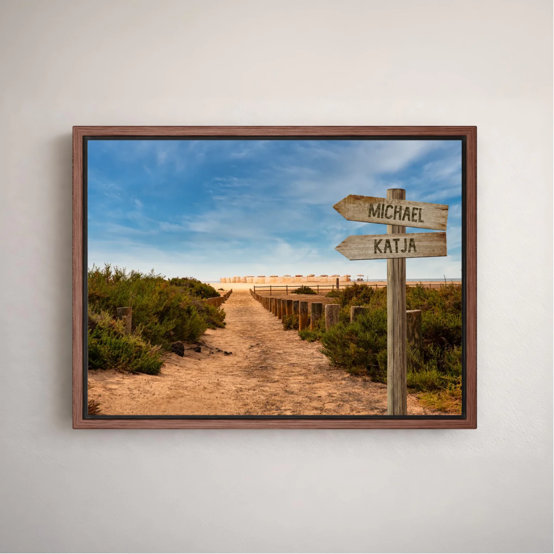 Personalisierte Leinwand "Strandweg" - Vechteshop