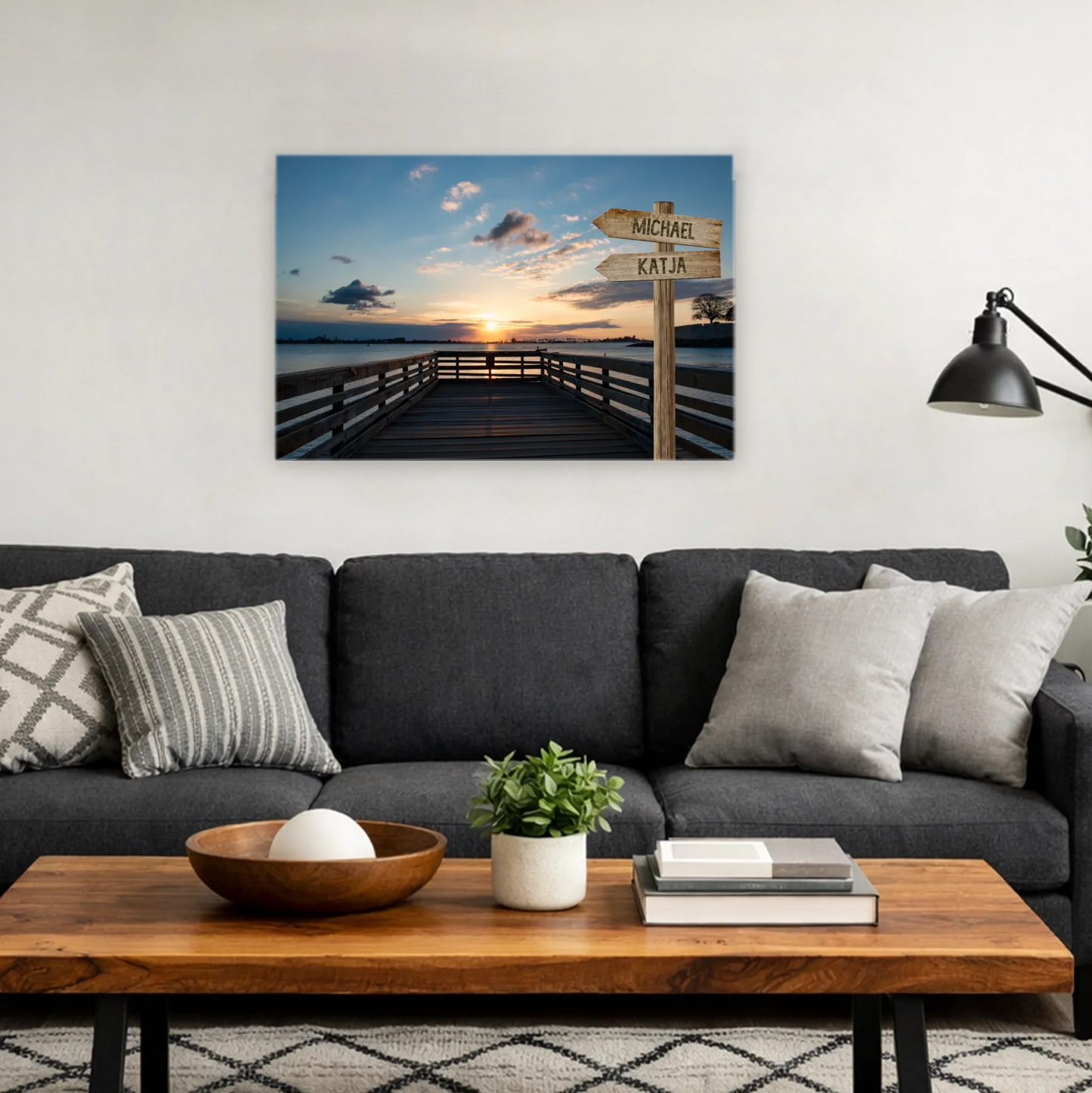 Personalisierte Leinwand "Steg" - Vechteshop