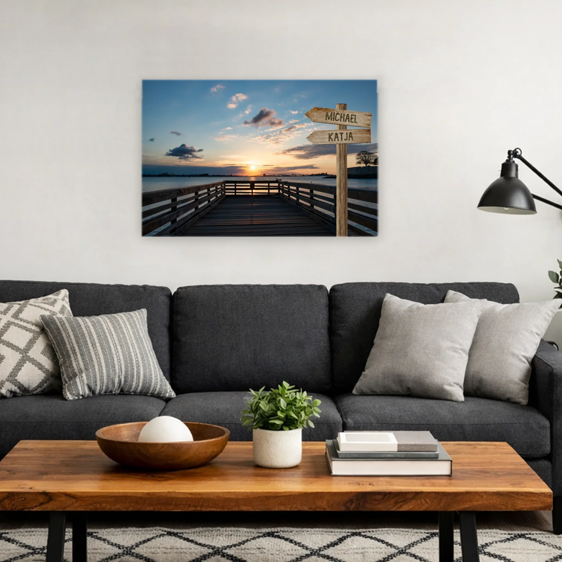 Personalisierte Leinwand "Steg" - Vechteshop