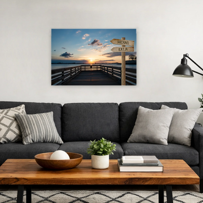 Personalisierte Leinwand "Steg" - Vechteshop