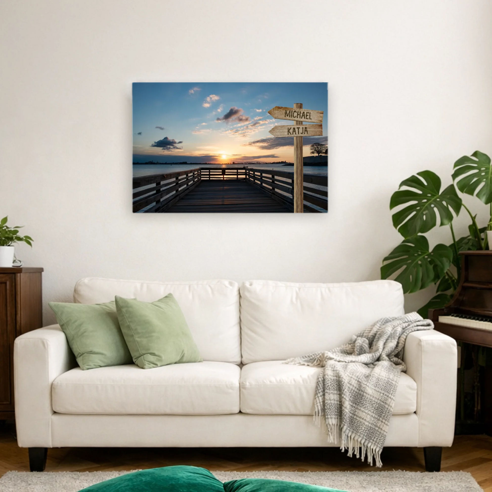 Personalisierte Leinwand "Steg" - Vechteshop