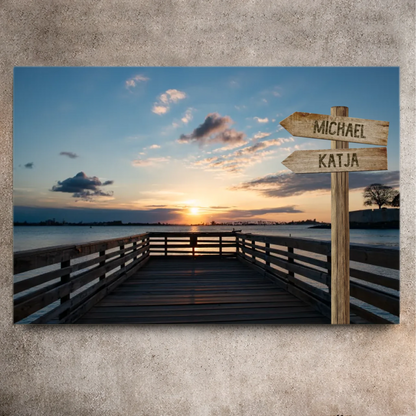 Personalisierte Leinwand "Steg" - Vechteshop