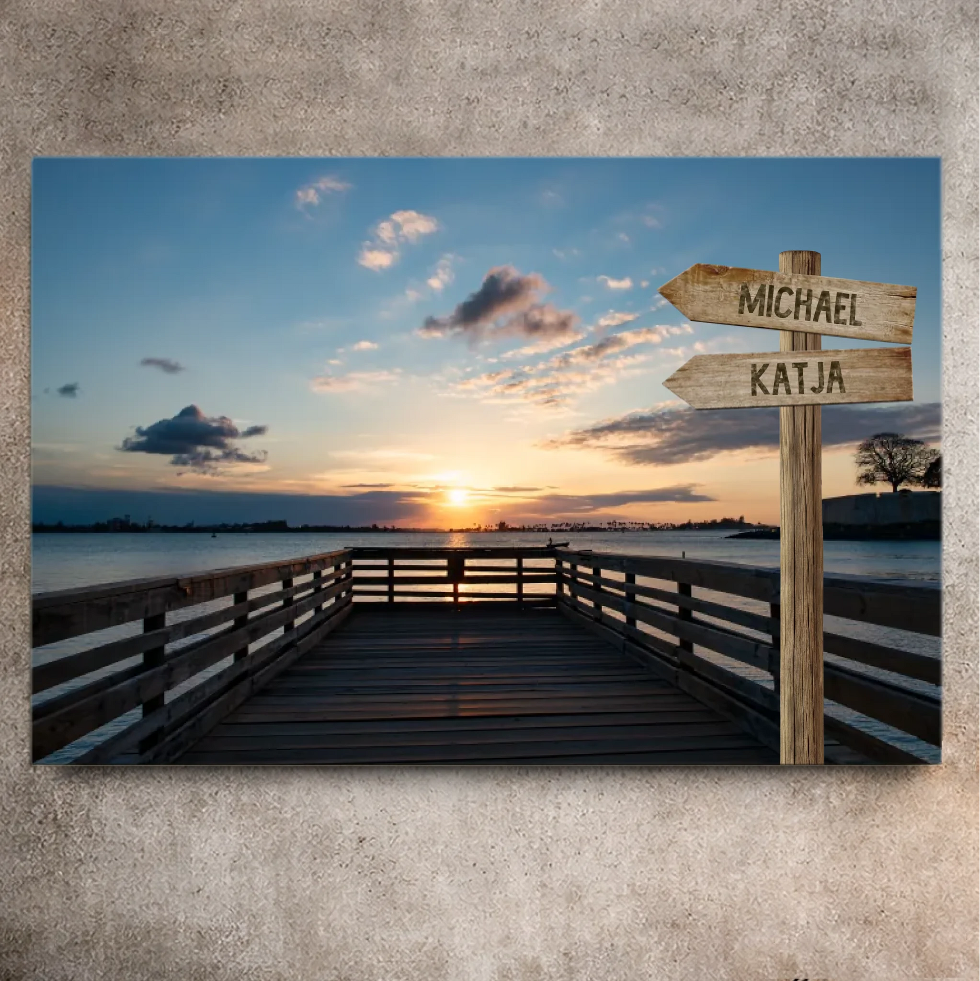 Personalisierte Leinwand "Steg" - Vechteshop