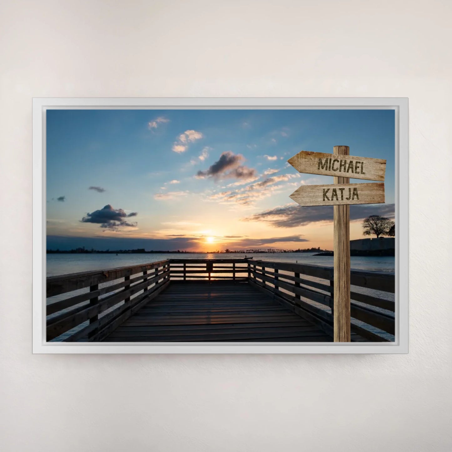 Personalized canvas "pier"