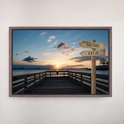 Personalized canvas "pier"