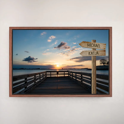 Personalized canvas "pier"