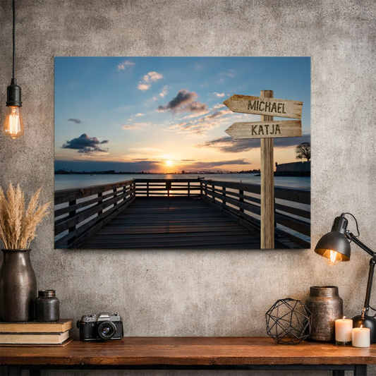Personalisierte Leinwand "Steg" - Vechteshop
