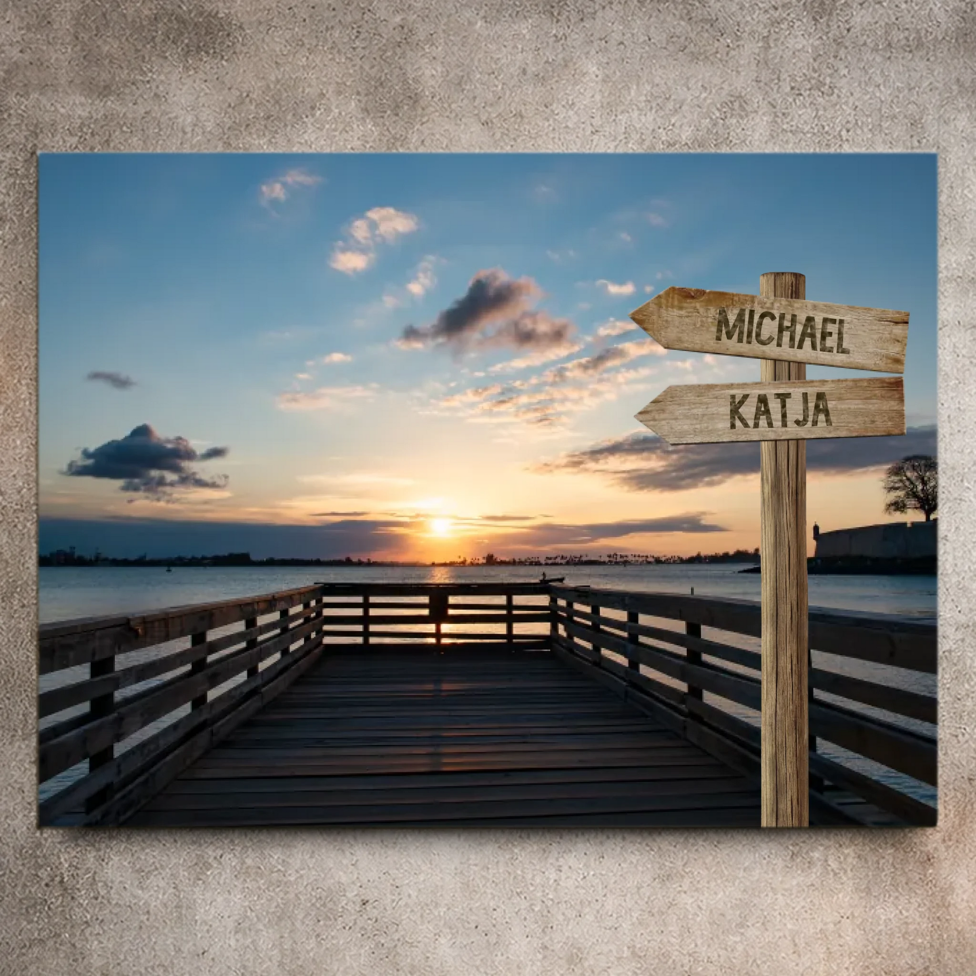 Personalisierte Leinwand "Steg" - Vechteshop