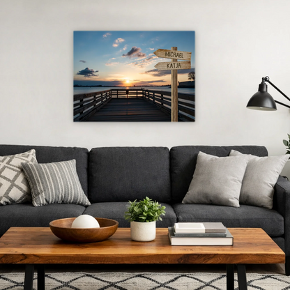 Personalisierte Leinwand "Steg" - Vechteshop