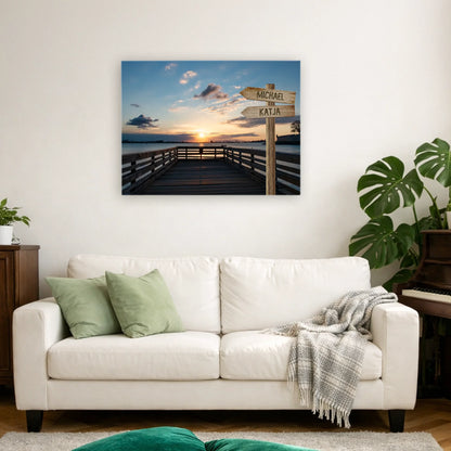 Personalisierte Leinwand "Steg" - Vechteshop