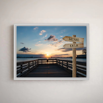 Personalized canvas "pier"