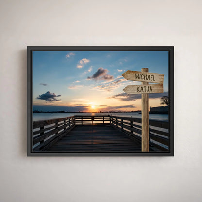 Personalized canvas "pier"