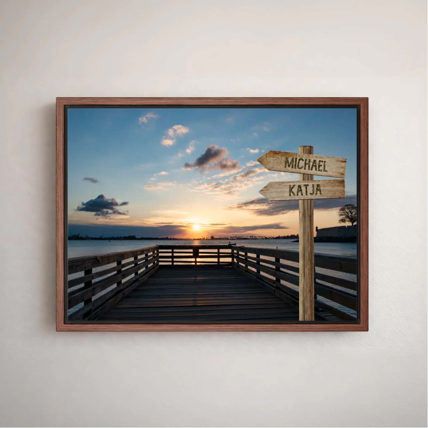Personalized canvas "pier"