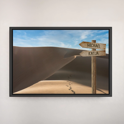 Personalized canvas "Footprints in the Sand"