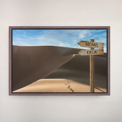Personalized canvas "Footprints in the Sand"