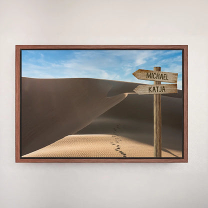 Personalized canvas "Footprints in the Sand"