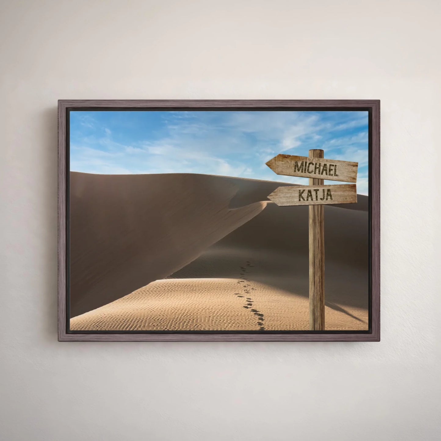 Personalized canvas "Footprints in the Sand"