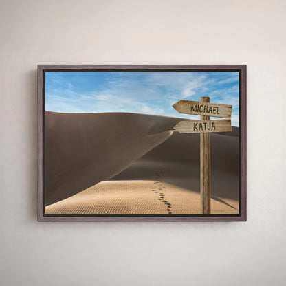 Personalized canvas "Footprints in the Sand"
