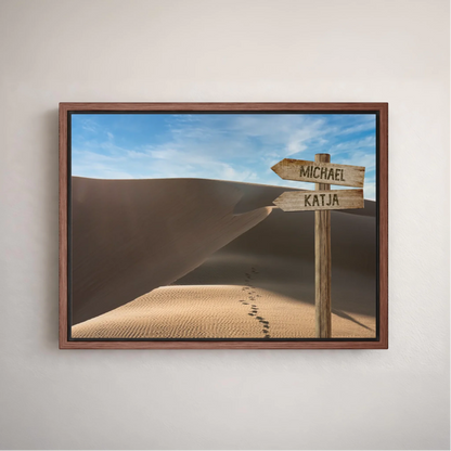 Personalized canvas "Footprints in the Sand"
