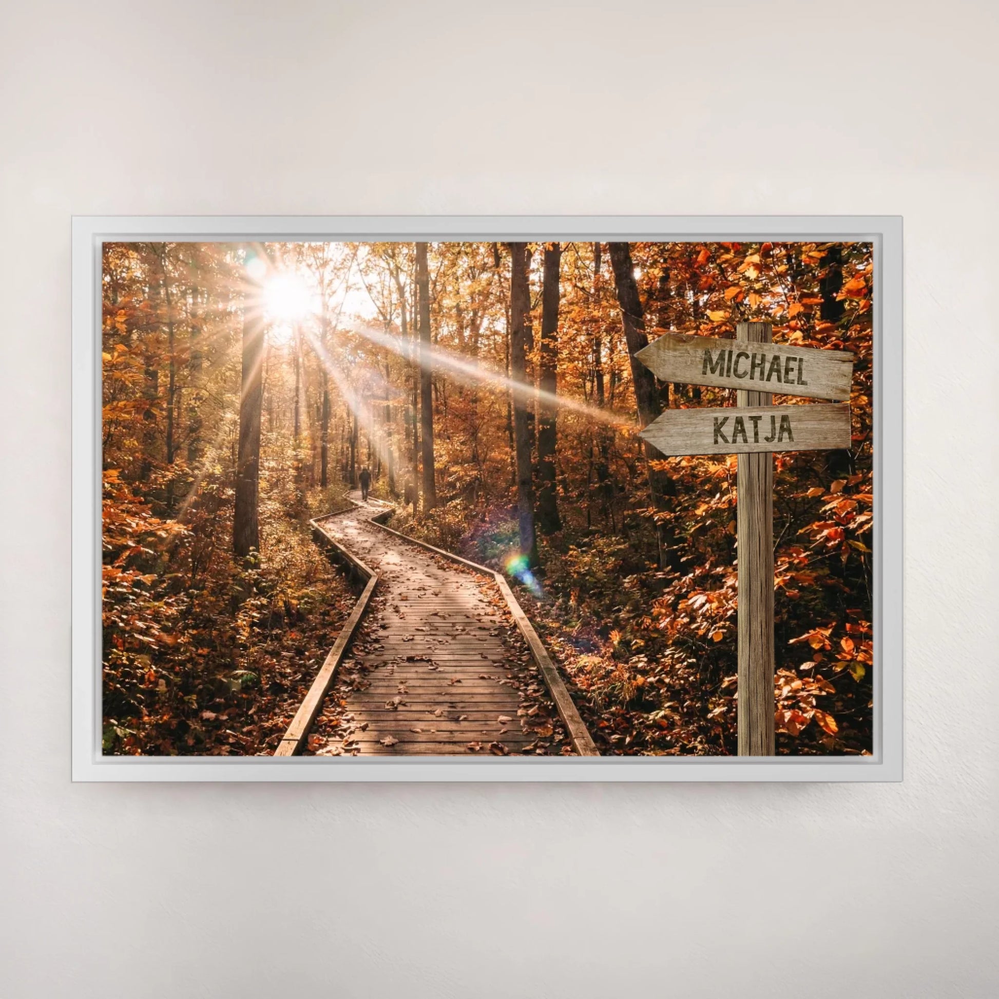 Personalisierte Leinwand "Herbstwald" - Vechteshop