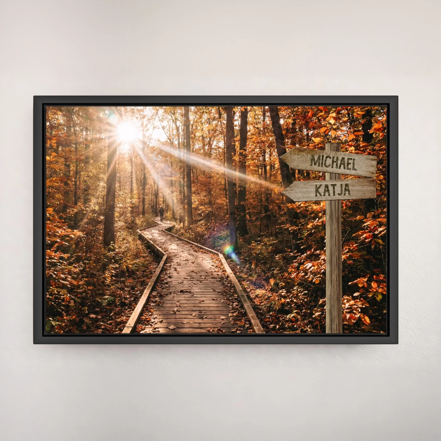 Personalisierte Leinwand "Herbstwald" - Vechteshop
