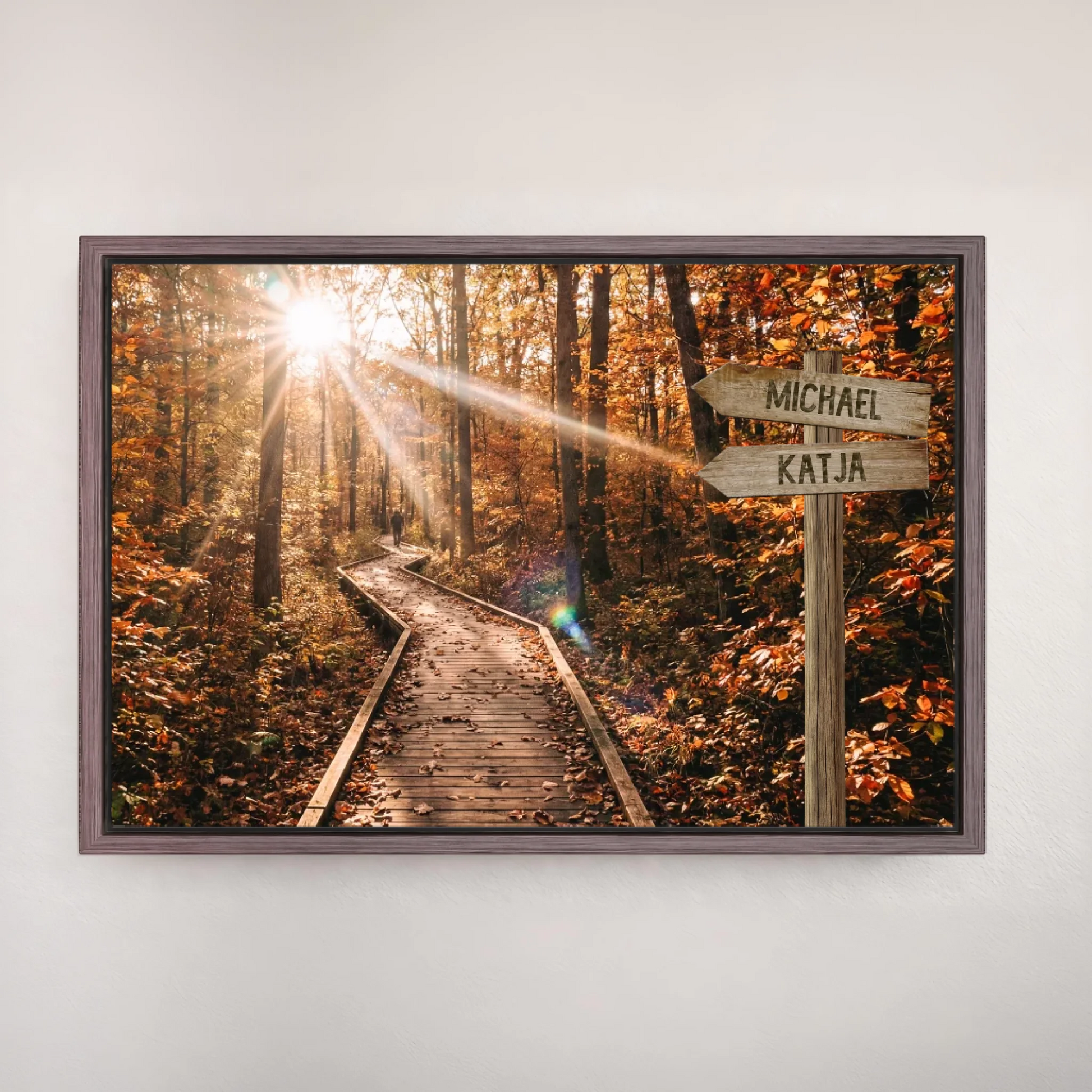 Personalisierte Leinwand "Herbstwald" - Vechteshop