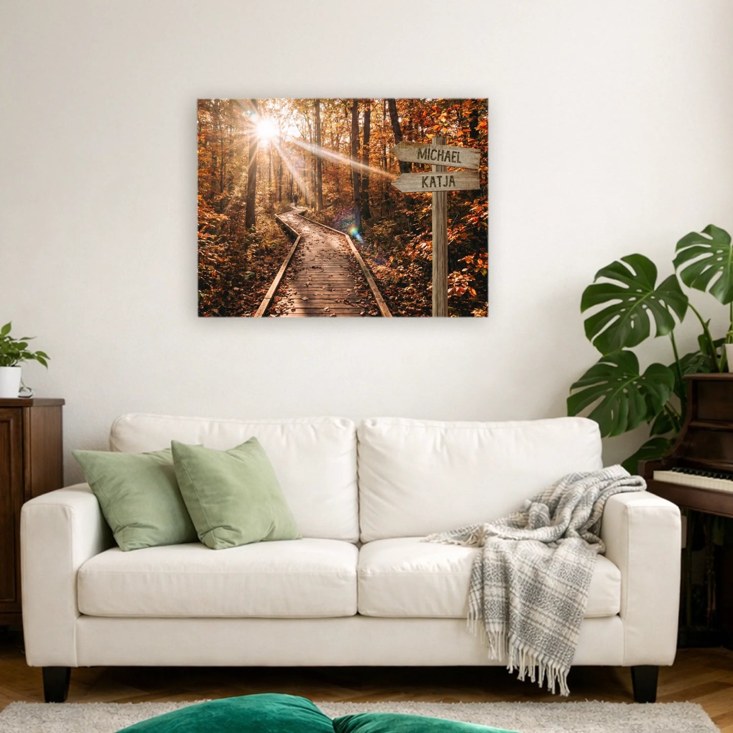 Personalisierte Leinwand "Herbstwald" - Vechteshop