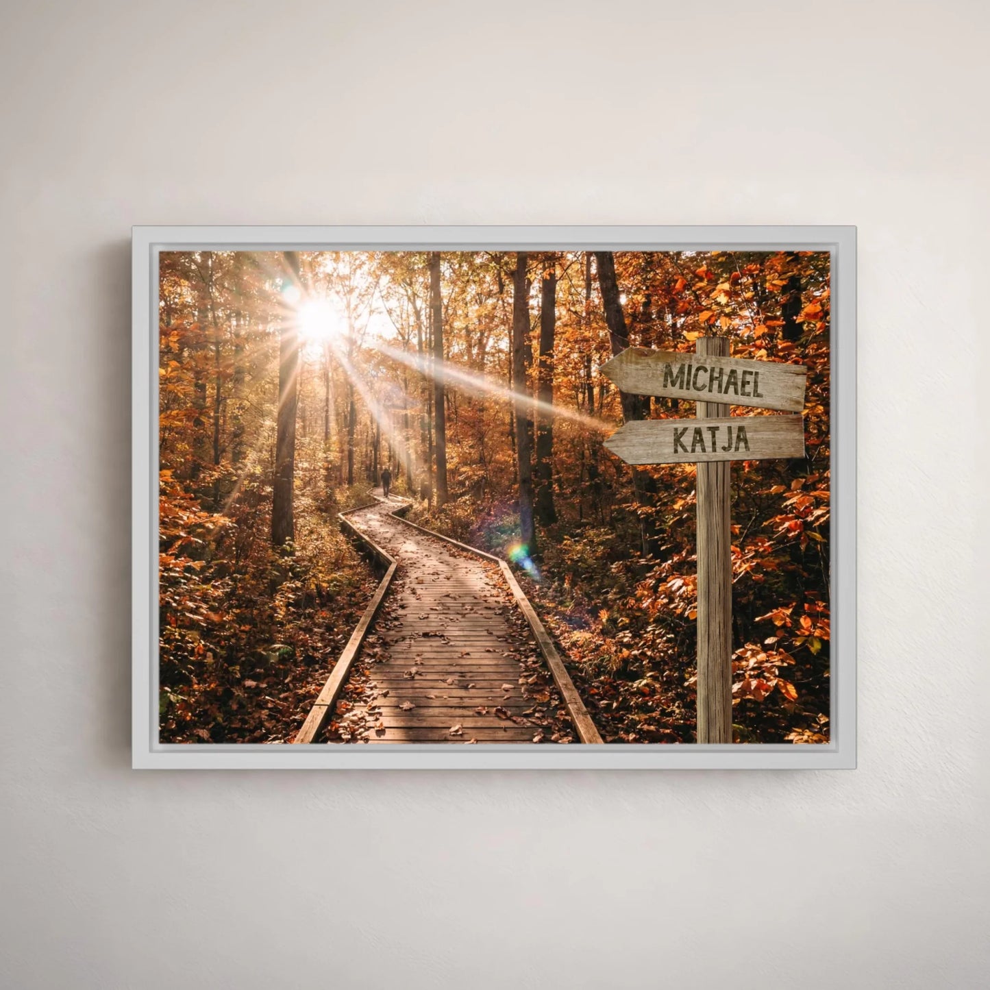 Personalisierte Leinwand "Herbstwald" - Vechteshop