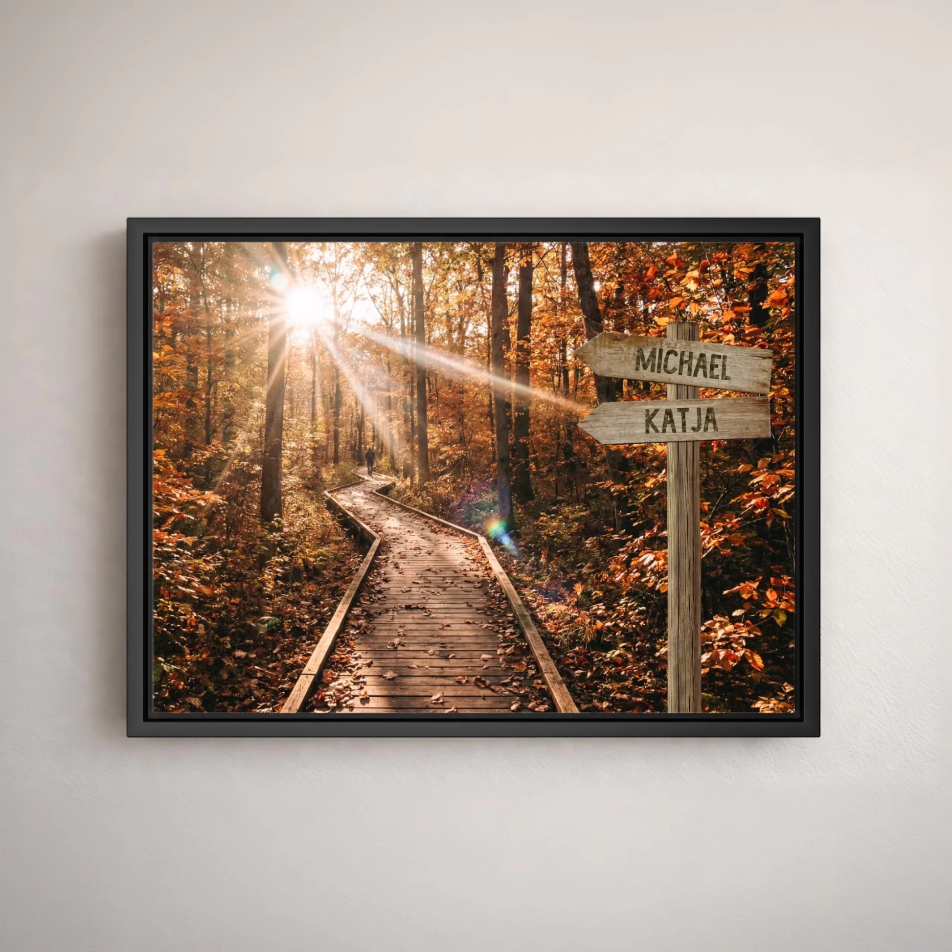 Personalisierte Leinwand "Herbstwald" - Vechteshop