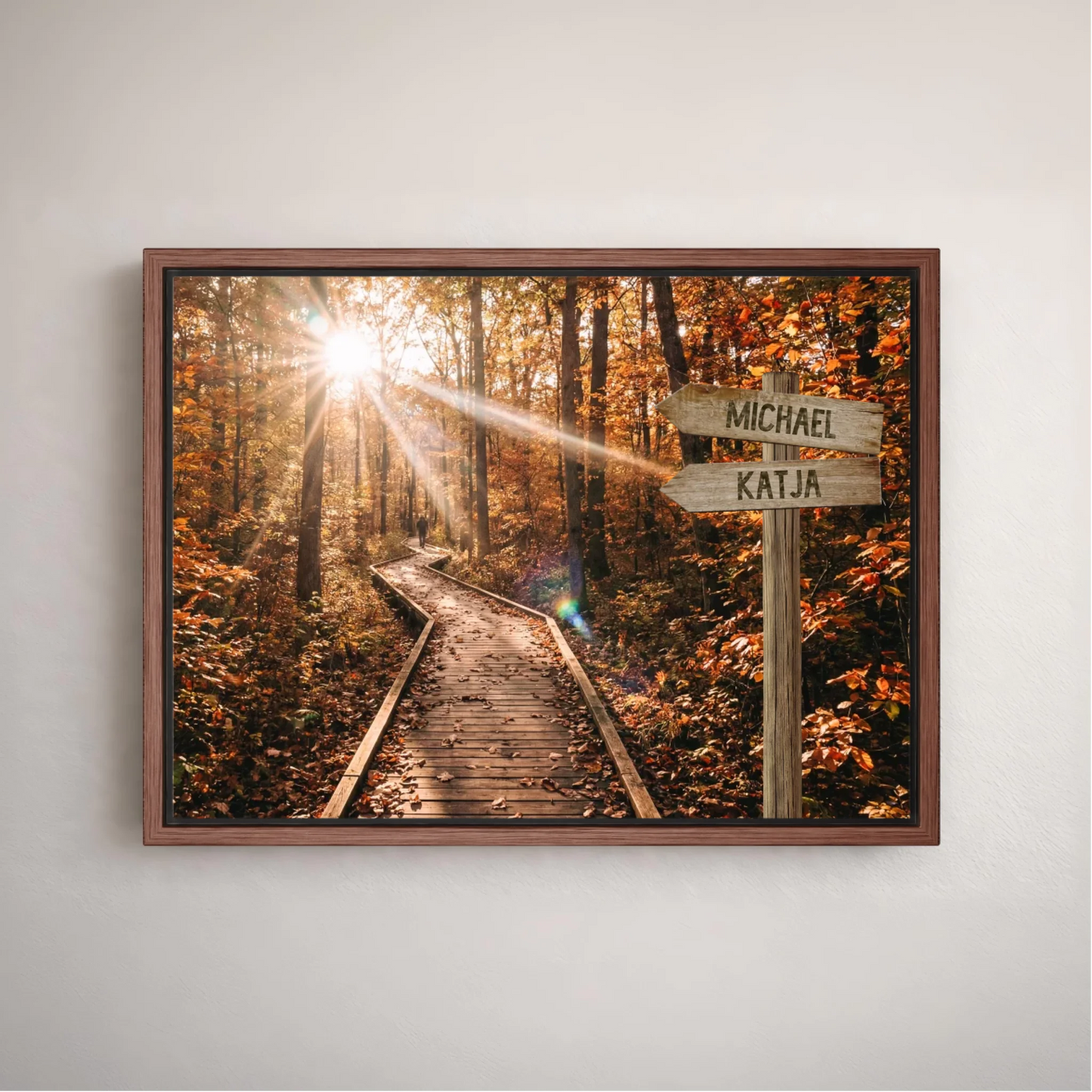 Personalisierte Leinwand "Herbstwald" - Vechteshop