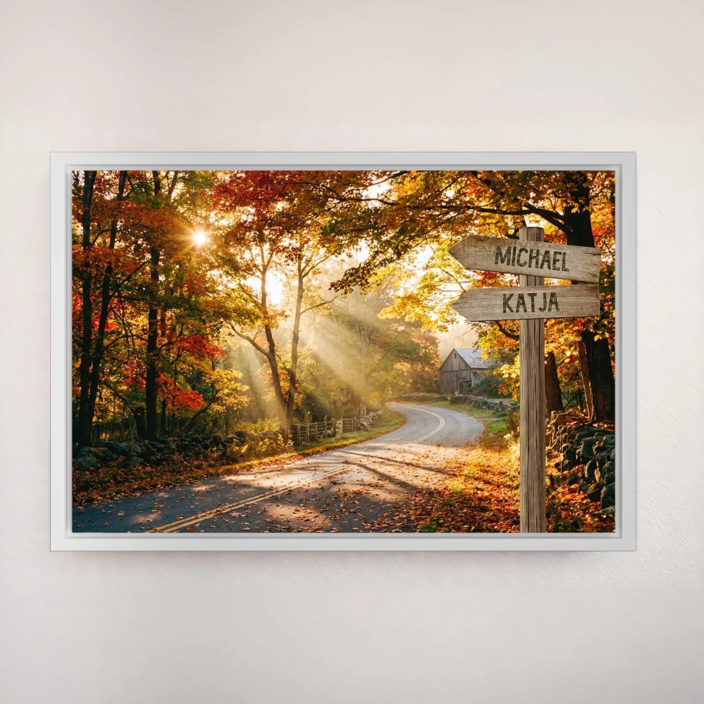 Personalized canvas "Autumn Street"
