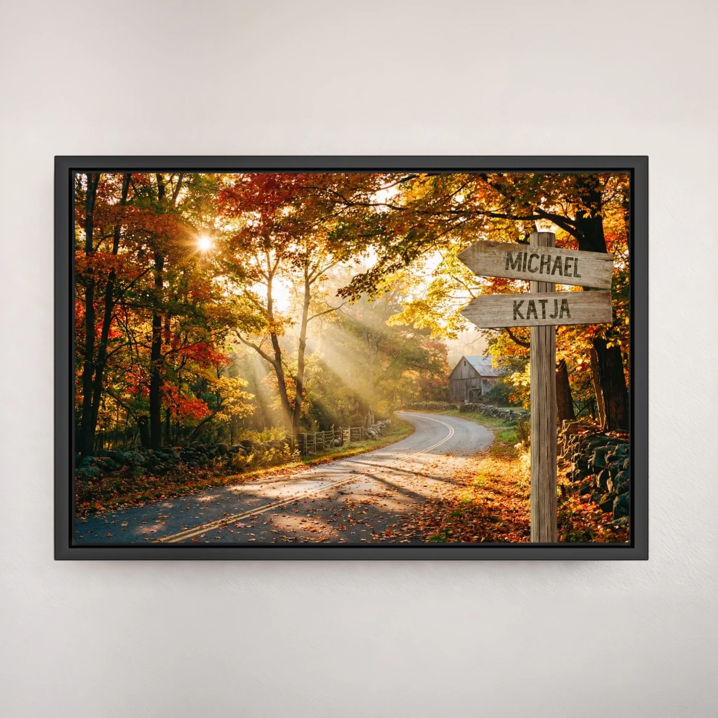 Personalized canvas "Autumn Street"