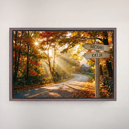 Personalized canvas "Autumn Street"