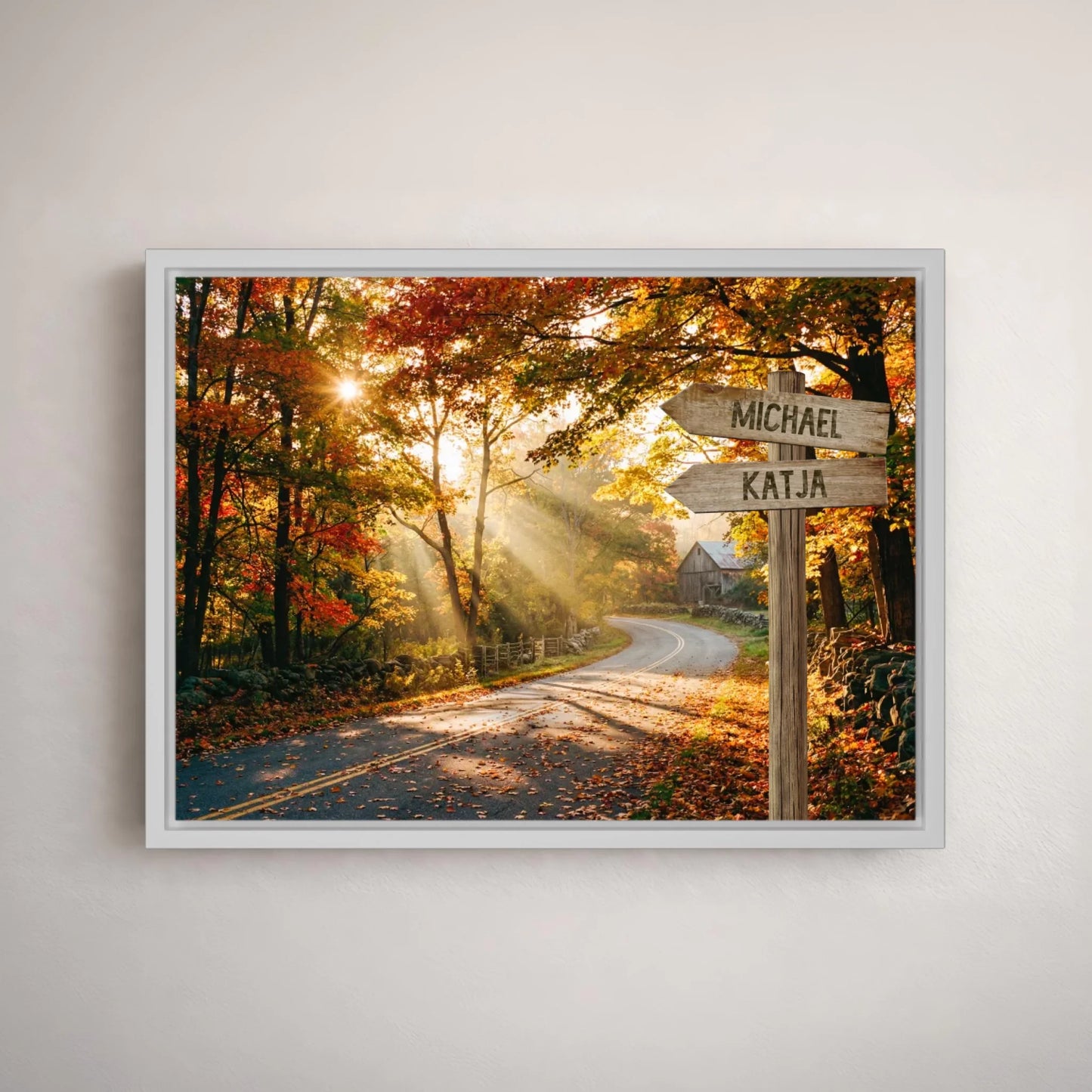 Personalized canvas "Autumn Street"