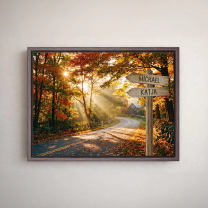 Personalized canvas "Autumn Street"